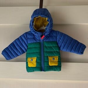 NWT Colorful 6 month Boden Hooded Puffer Jacket